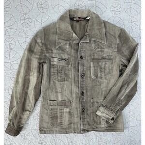 VTG 90s Hi Gear Lightweight Denim Chore Button Jacket Hong Kong / Men's Medium